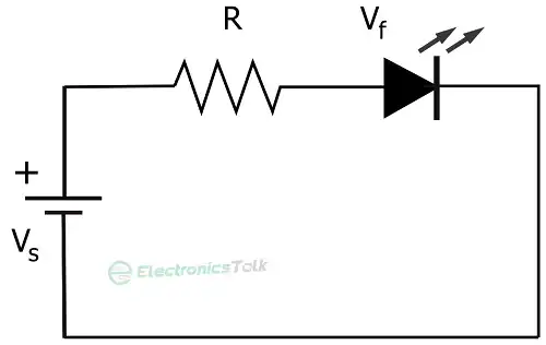 circuit diagram with a LED and a resistor